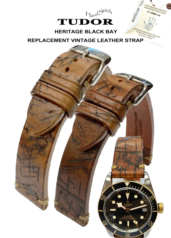 Tudor Black Bay Replacement Vintage Strap Kudu Leather Collection
