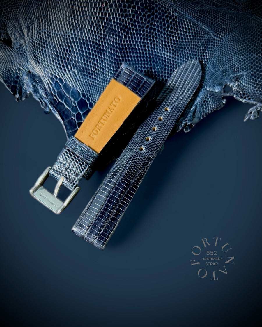 BLUE Genuine Lizard strap