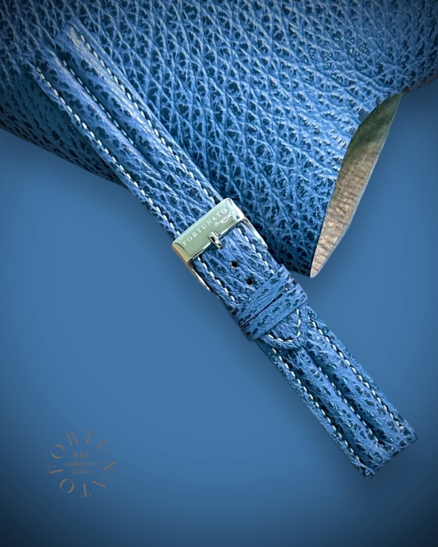 Blue Genuine Shark Leather Strap