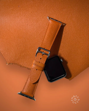 Orange Epsom Leather Strap