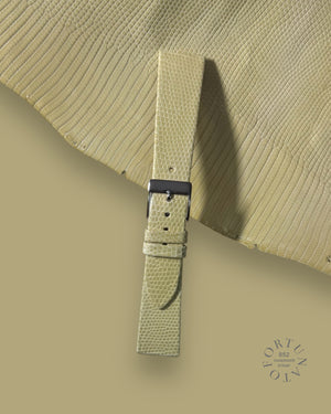 Beige genuine Lizard strap