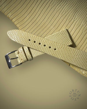 Beige genuine Lizard strap