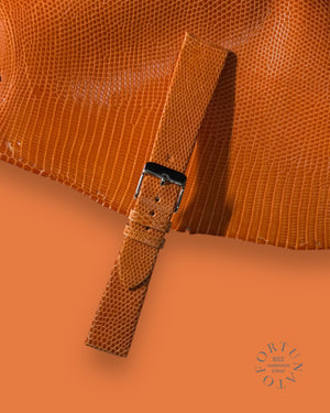 Orange genuine Lizard strap