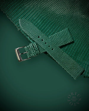 Dark Green genuine Lizard strap