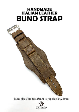 Bund Strap in size 24MM (Limited Edition Leather "CIGAR" colletion)