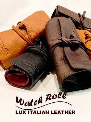 Luxury Italy Leather Watch & Strap Roll