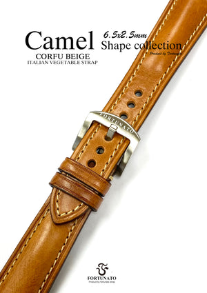 Italy Vegetable Leather Thick Padding strap " Camel collection"