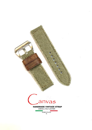 Scratch Canvass with thick leather lining Strap Handmade