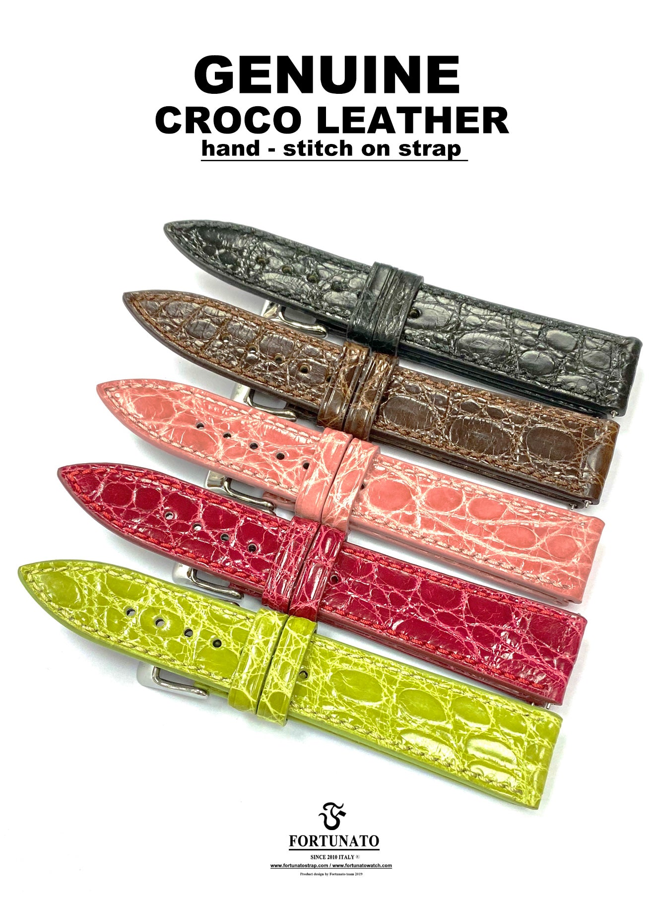 Genuine Ostrich Leg Strap (Hand Stitching/ 2.8mm Flat Padding style) -  FORTUNATO Shop