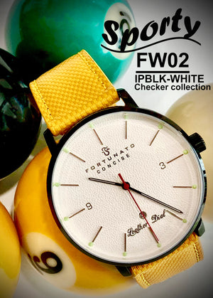 "Limited Edition"Genuine white leather dial watch