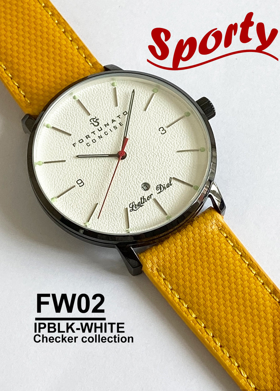"Limited Edition"Genuine white leather dial watch