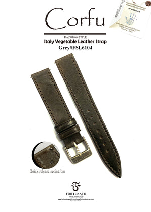 Italy Corfu leather strap " flat 3.0mm style"