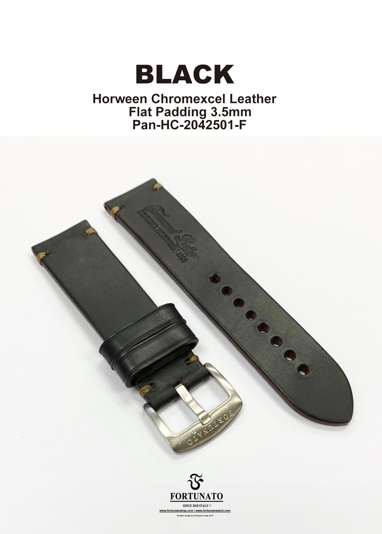 Horween Chromexcel Leather Strap flat padding3.5mm
