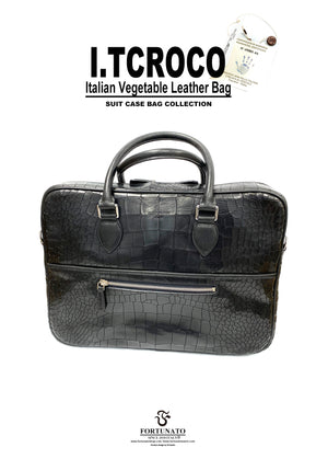 Vintage suit case bag-"Luxury Italian vegetable Leather"