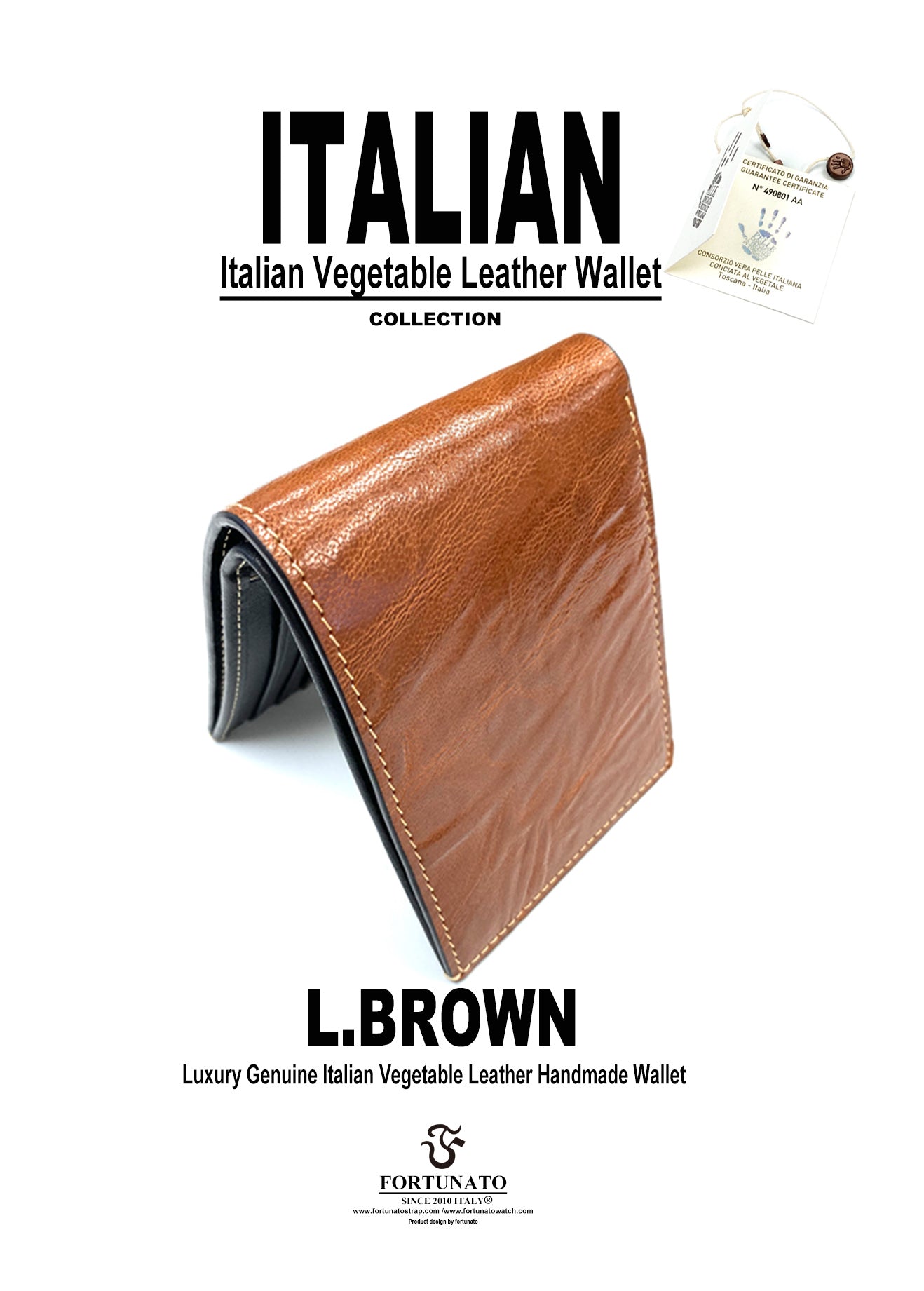 Wallet -Luxury Italian vegetable Leather - FORTUNATO Shop