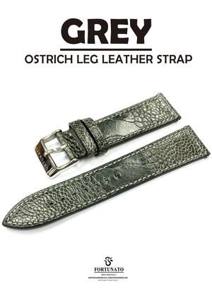 Genuine Ostrich Leg Strap (Hand Stitching/ 2.8mm Flat Padding style)