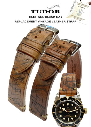 Tudor Black Bay S/G vintage replacement strap" Cigar Collection"