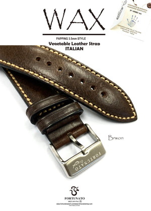 Italy Vegetable leather strap " Padding 3.5mm style"