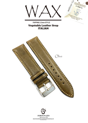 Italy Vegetable leather strap " Padding 3.5mm style"